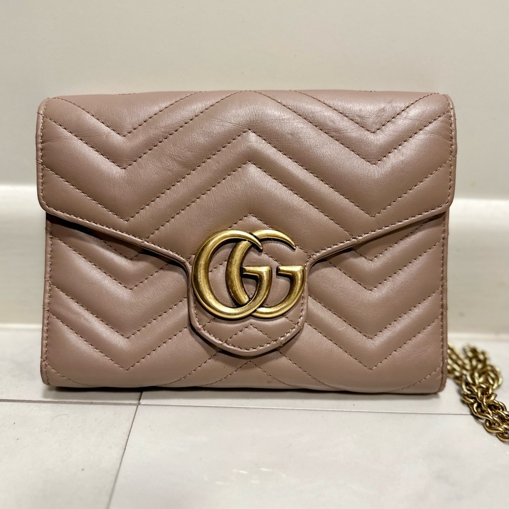 Gucci Matelasse Chain Wallet